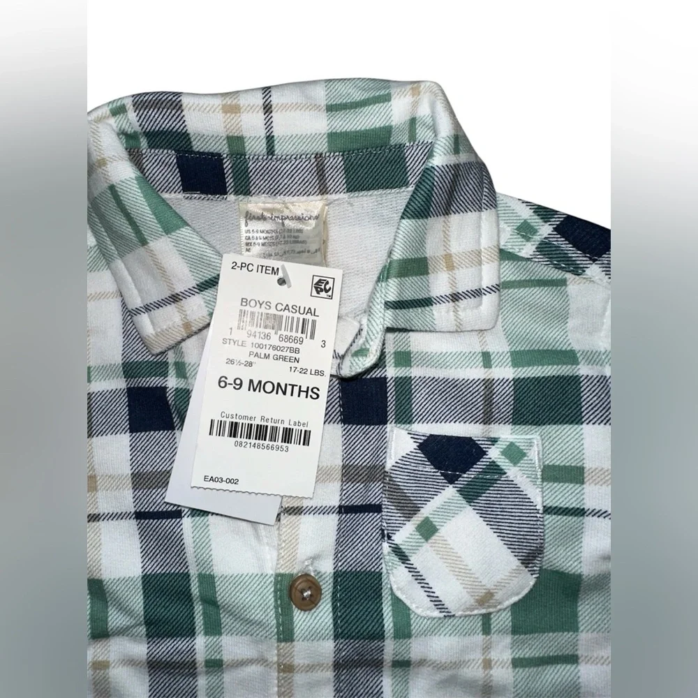 First Impressions Baby Boy Plaid Button Down Shirt